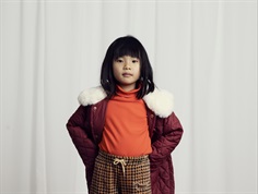 Mini Rodini red rib turtleneck bluse